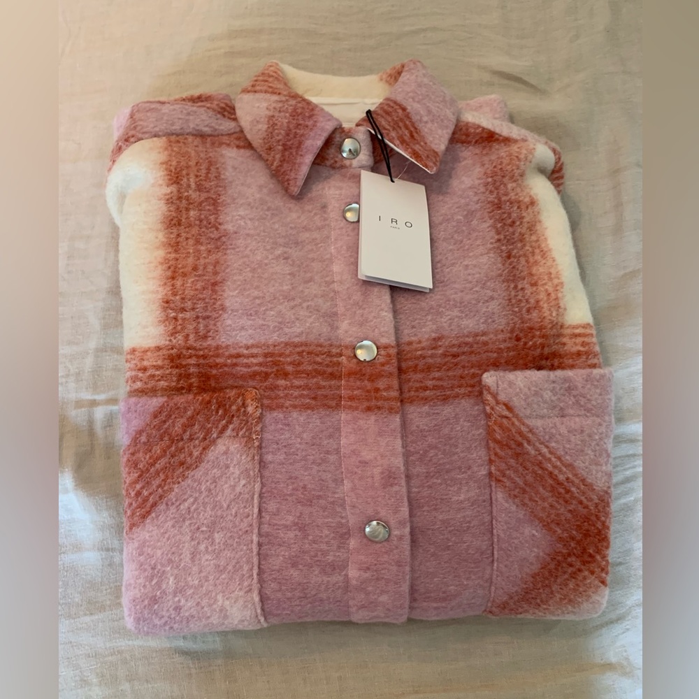 IRO Women's Pink and Orange Teddy Jacket